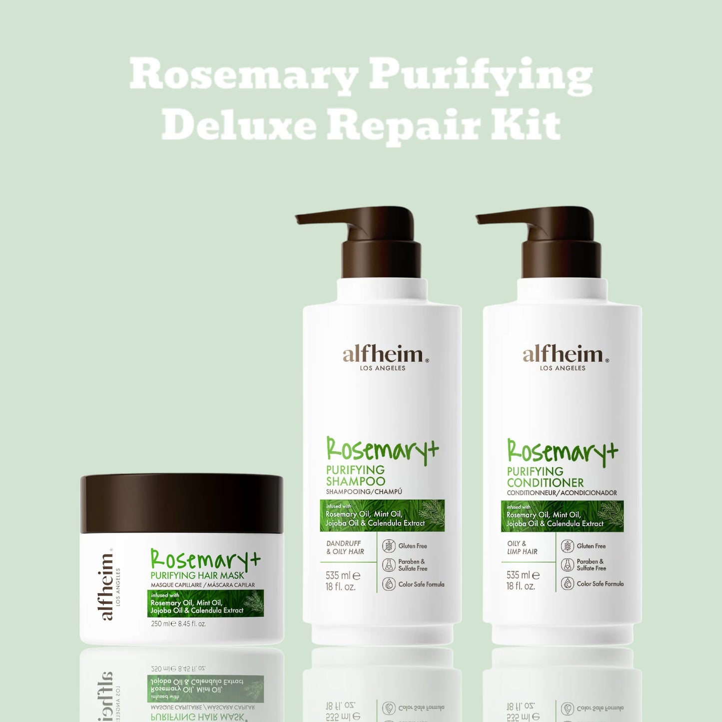 Rosemary+ Purifying Shampoo Conditioner and Hair Mask Set