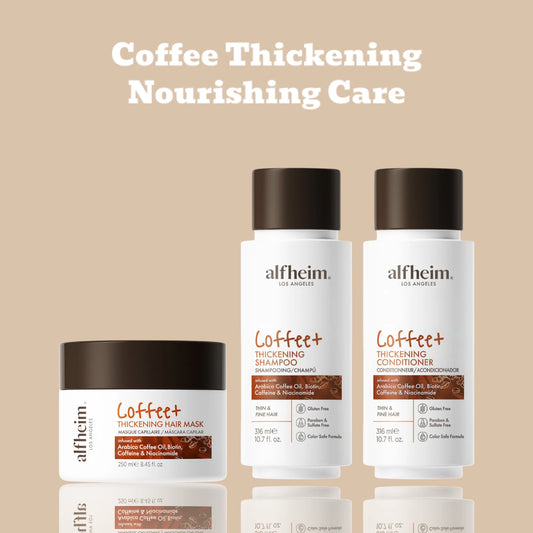 Coffee+ Thickening Shampoo, Conditioner & Hair Mask Set