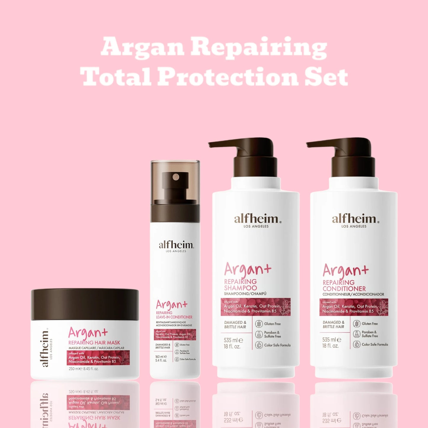 Argan+ Repairing Shampoo Conditioner Mask & Leave-In Set