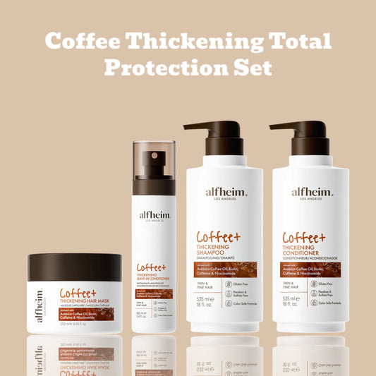 Coffee+ Thickening Hair Care Set – Shampoo, Conditioner, Hair Mask & Leave-In Conditioner