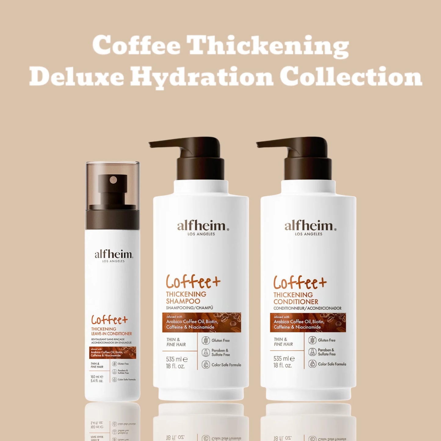 Coffee+ Thickening Shampoo Conditioner Leave-In Set