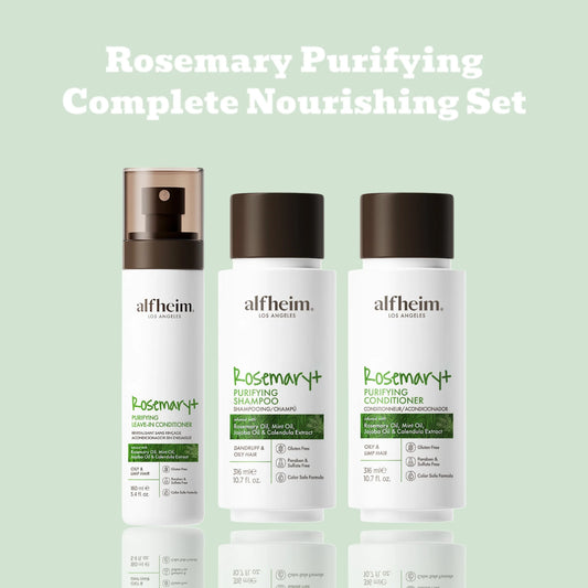 Rosemary+ Purifying Shampoo Conditioner Leave-In Set