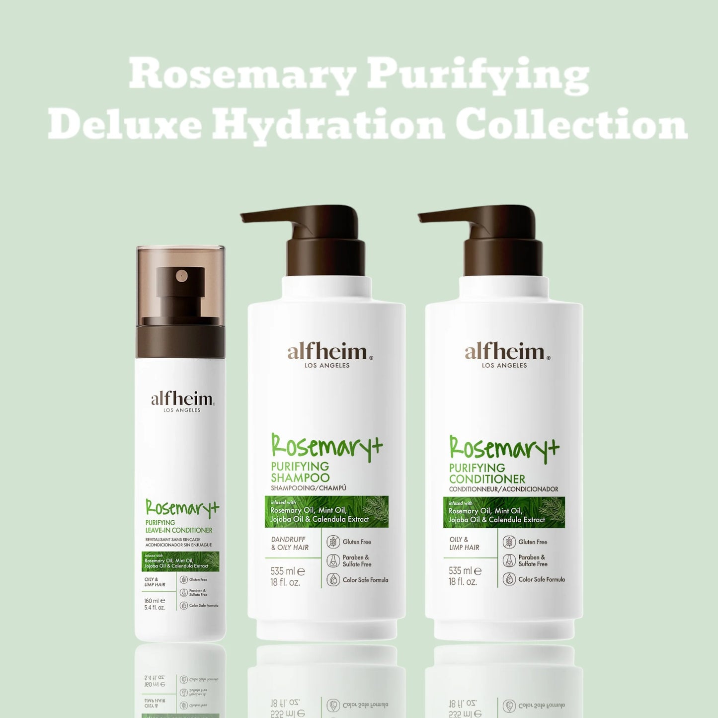 Rosemary+ Purifying Shampoo Conditioner Leave-In Set