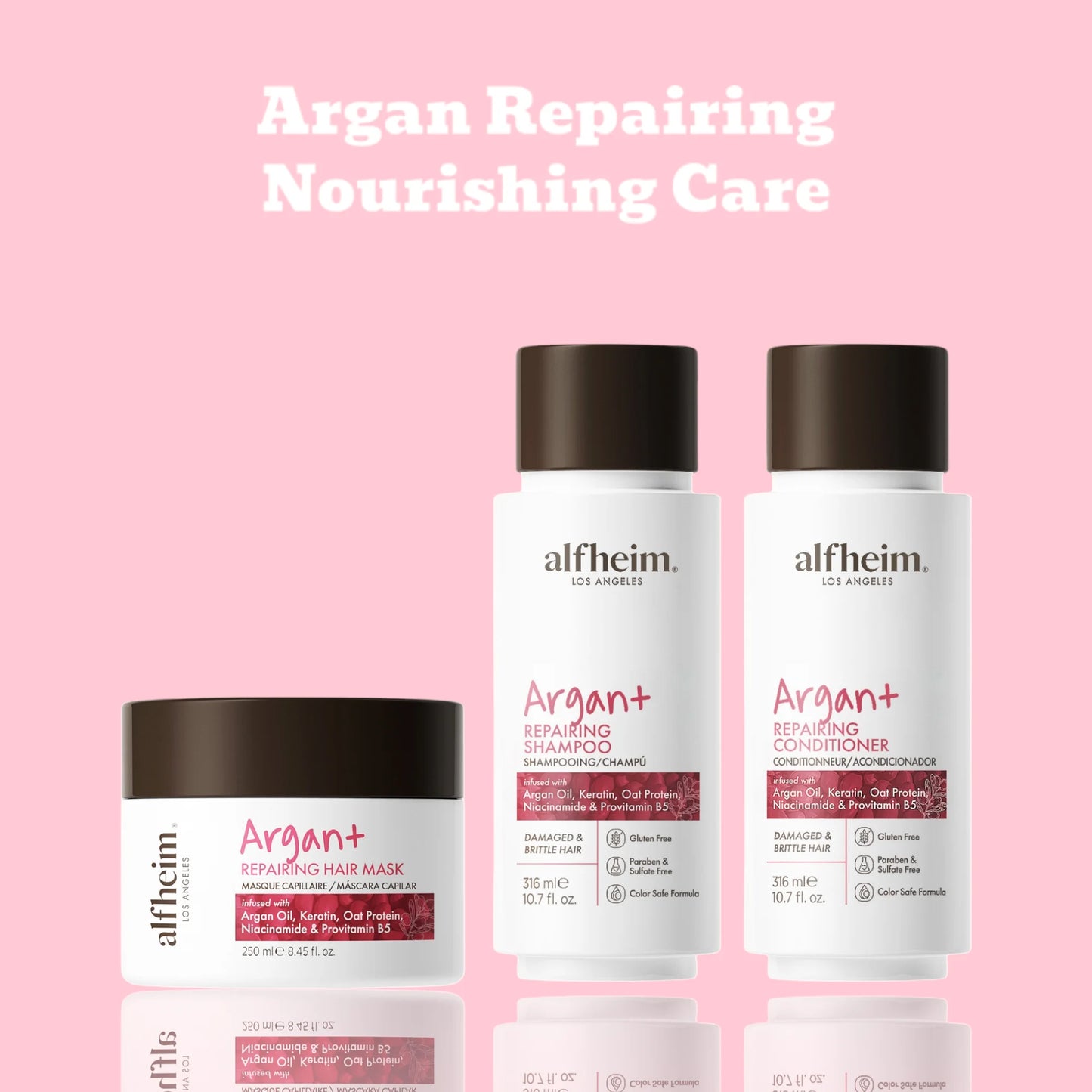 Argan+ Repairing Shampoo Conditioner & Mask Set