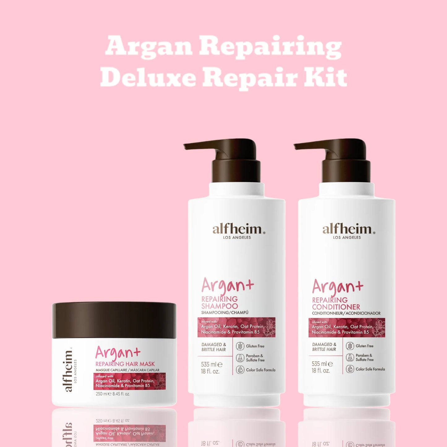 Argan+ Repairing Shampoo Conditioner & Mask Set