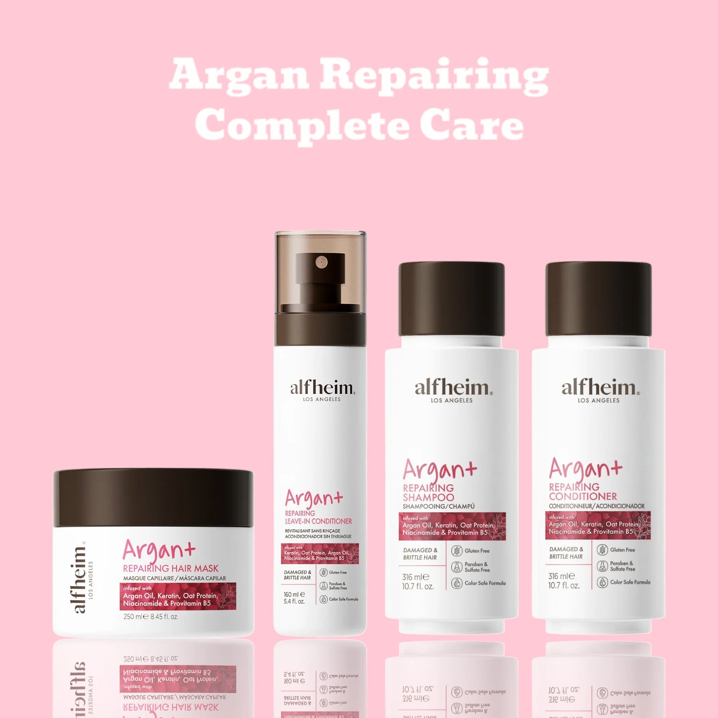 Argan+ Repairing Shampoo Conditioner Mask & Leave-In Set