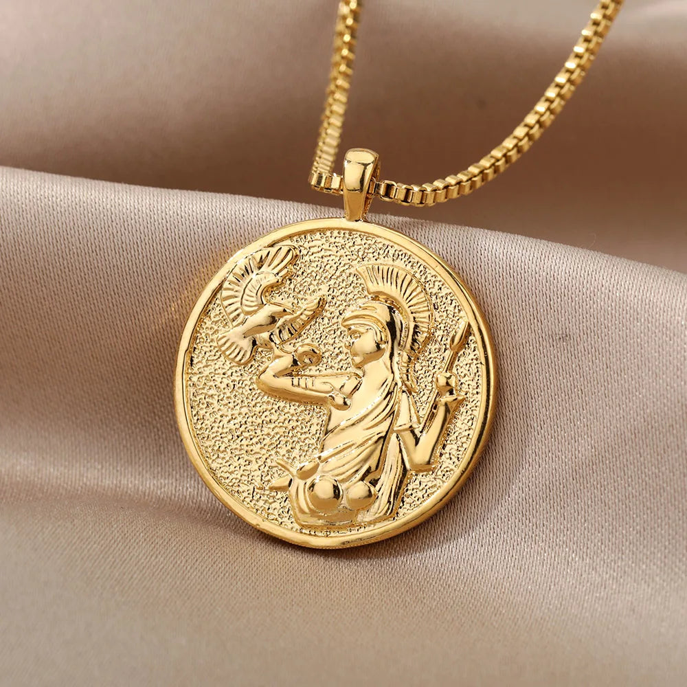 Gilded Goddess Medallion