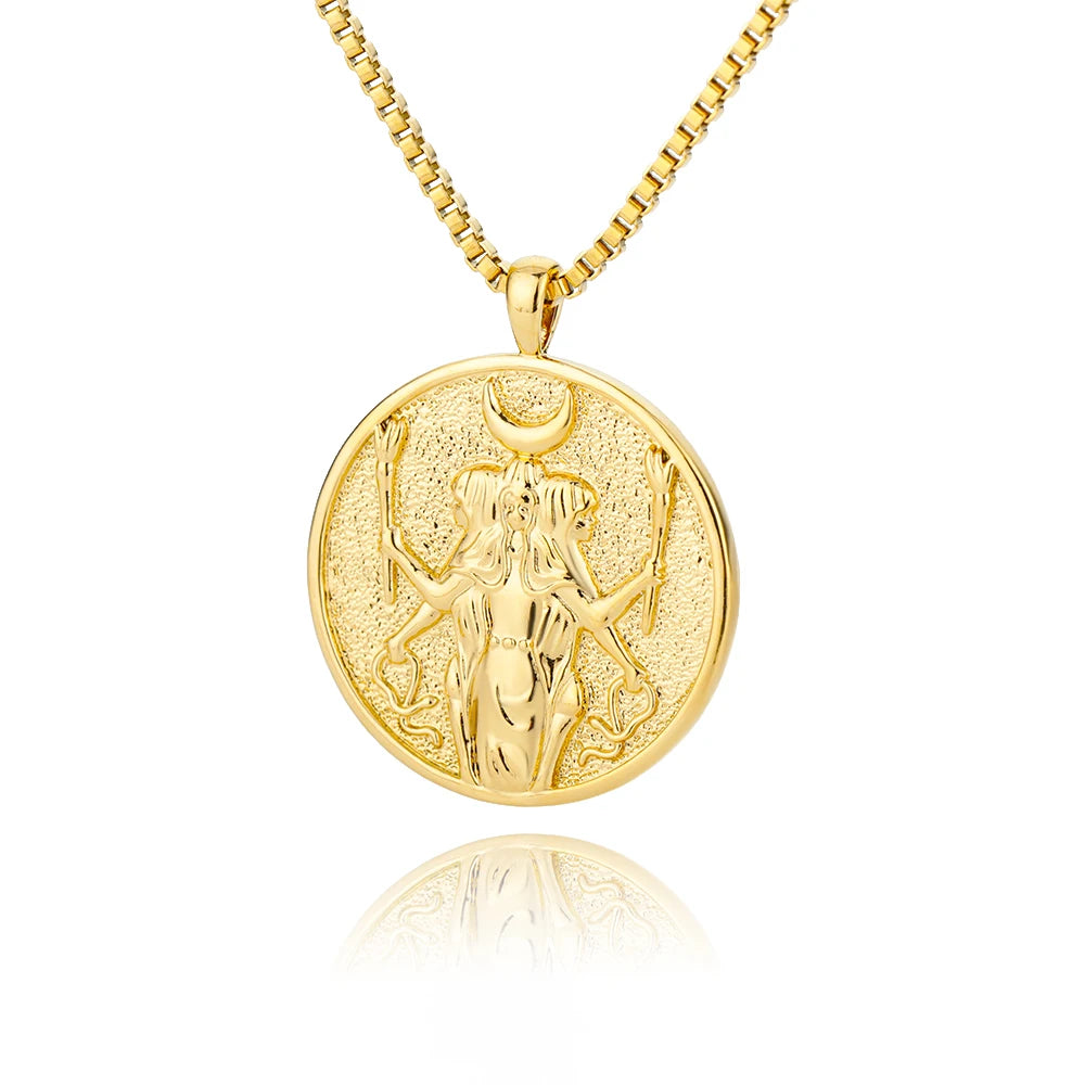 Gilded Goddess Medallion