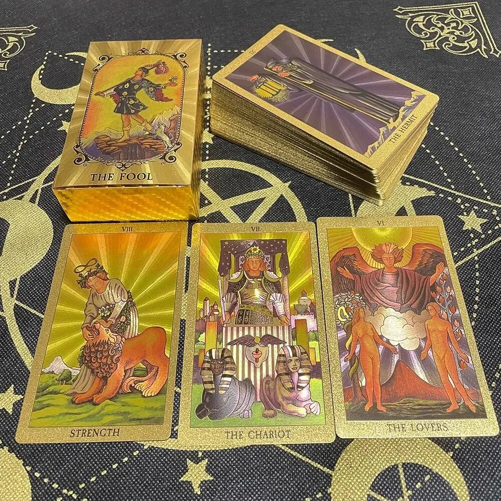 Gold Rider Waite Tarot Deck