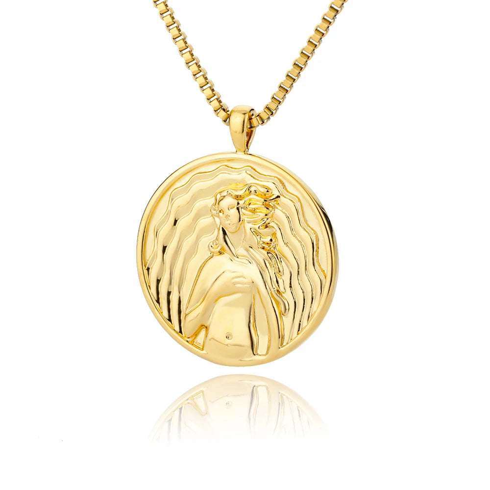 Gilded Goddess Medallion