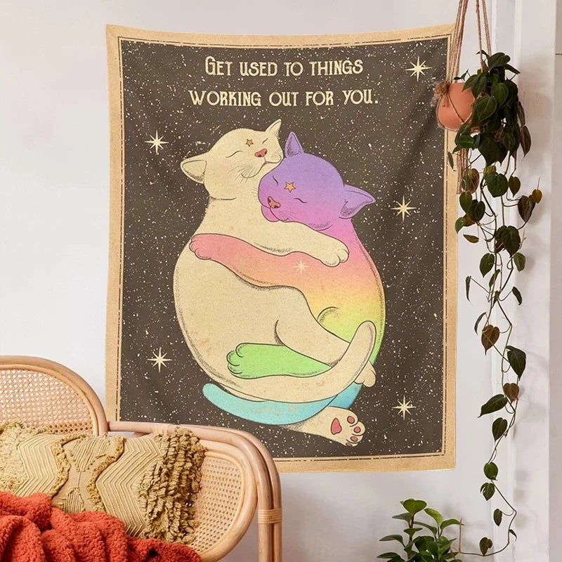 Cosmic Cat Wall Tapestry