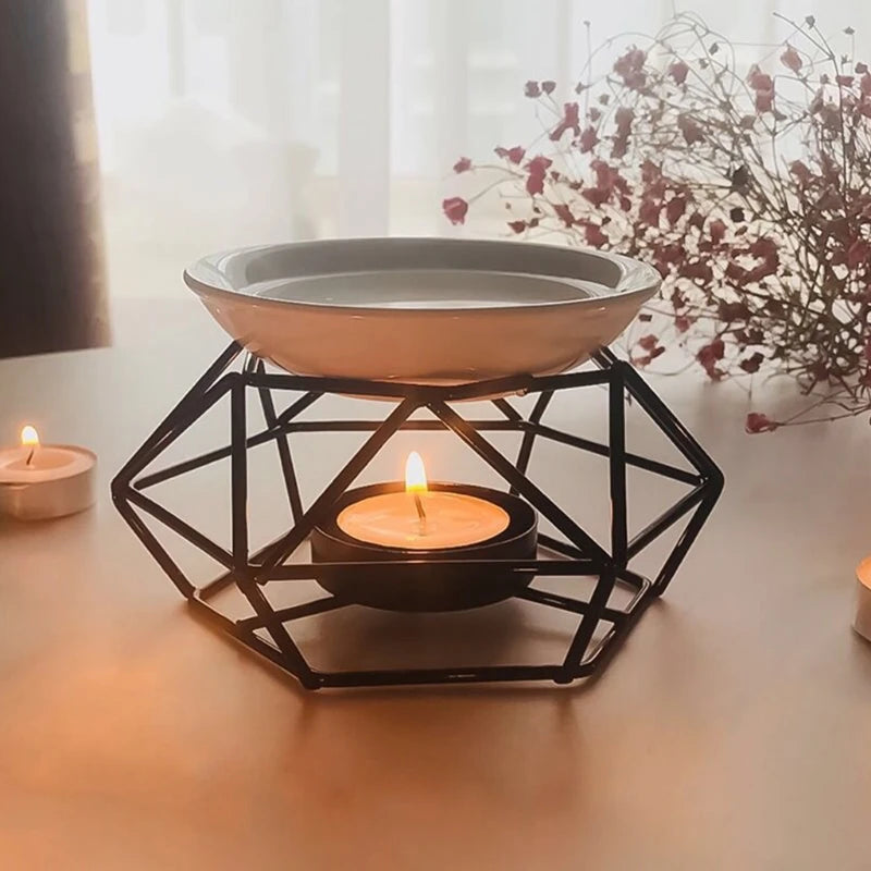 Geometric Essential Oil Burner- Black