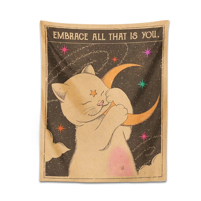 Cosmic Cat Wall Tapestry