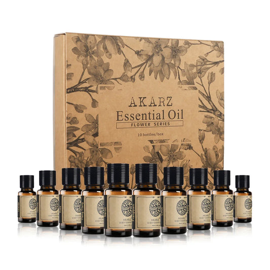 AKARZ Natural Florals Essential Oil Set- 10 Pack