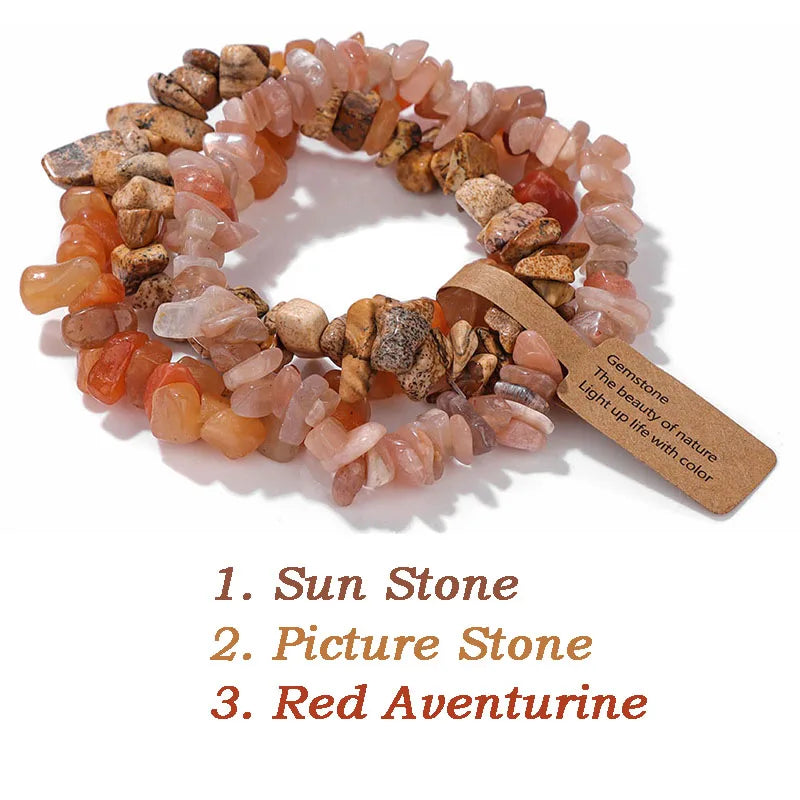 Natural Stone Chip Bracelet