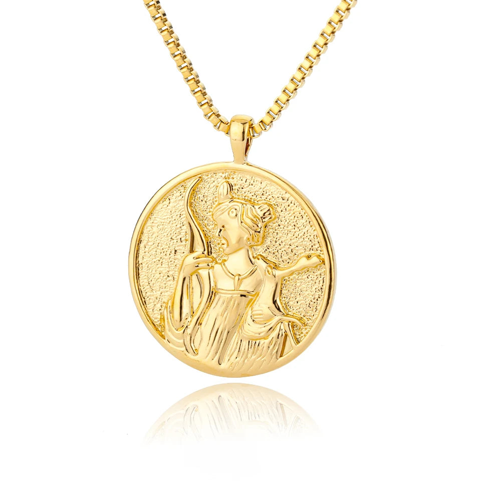 Gilded Goddess Medallion