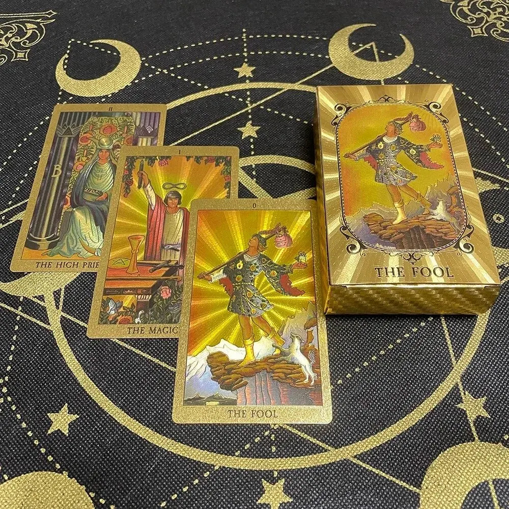 Gold Rider Waite Tarot Deck