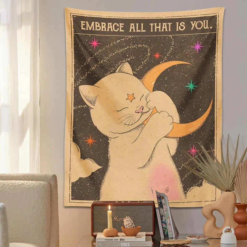 Cosmic Cat Wall Tapestry