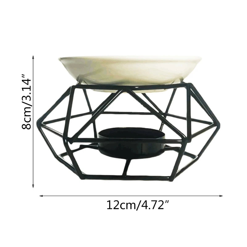 Geometric Essential Oil Burner- Black