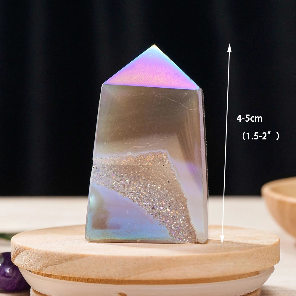 Natural Rainbow Agate Crystal Tower