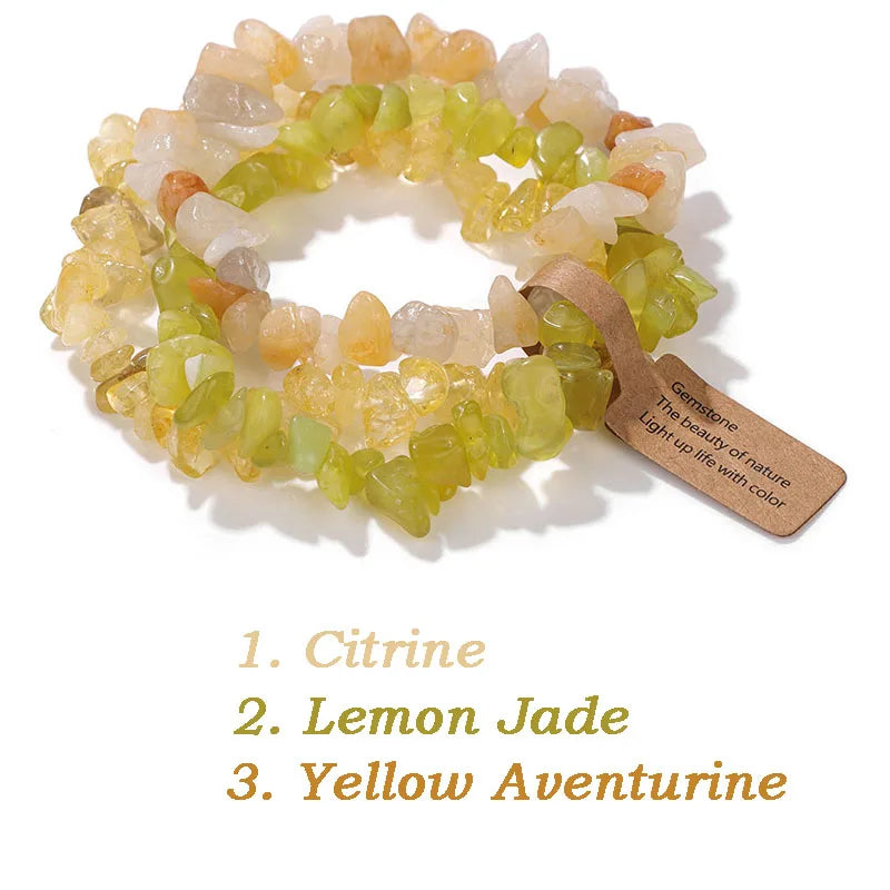 Natural Stone Chip Bracelet